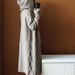 Korean Style Oversized Hooded Cardigan For Women - Cozy Long Loose Fit Cable Knit Sweater_ecoleips.com
