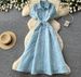 Elegant Short Sleeved Collared Dress For Women Korean Style Slimming A-Line Skirt Suitable For Commuting And Formal Wear_ecoleips.com