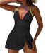 Women’s One-Piece Swimsuit – Slimming High-Waisted Swimsuit Dress With Modest Coverage For Swimming & Hot Springs_ecoleips.com