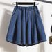 Women's Clothing Ice Silk Denim Shorts Women's High Waist Summer Thin New Pants Skirt Large Size Fat Mm Slim Tencel Shorts_ecoleips.com