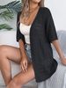 Women's Casual Knit Cardigan Solid Color Mid Sleeve Hollowed Out For Spring/Summer Vacation Real Shot 2026 Amazon Cross Border Clothing_ecoleips.com