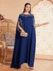 Women's Clothing Hot Diamond Round Neck Bat Sleeve Dress Fashionable Loose Swing Arab Robe_ecoleips.com