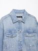 Glitter Denim Jacket & High-Waist Straight Leg Pants Set – Women's Rhinestone Embellished Casual Outfit For Urban Style_ecoleips.com