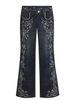 Women's Clothing Bohemian Style Jeans Gemstone Totem Print Fashion Solid Color Denim Subculture Pants_ecoleips.com