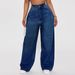 Women's Clothing Retro Loose Scimitar Wide Leg Straight Jeans_ecoleips.com