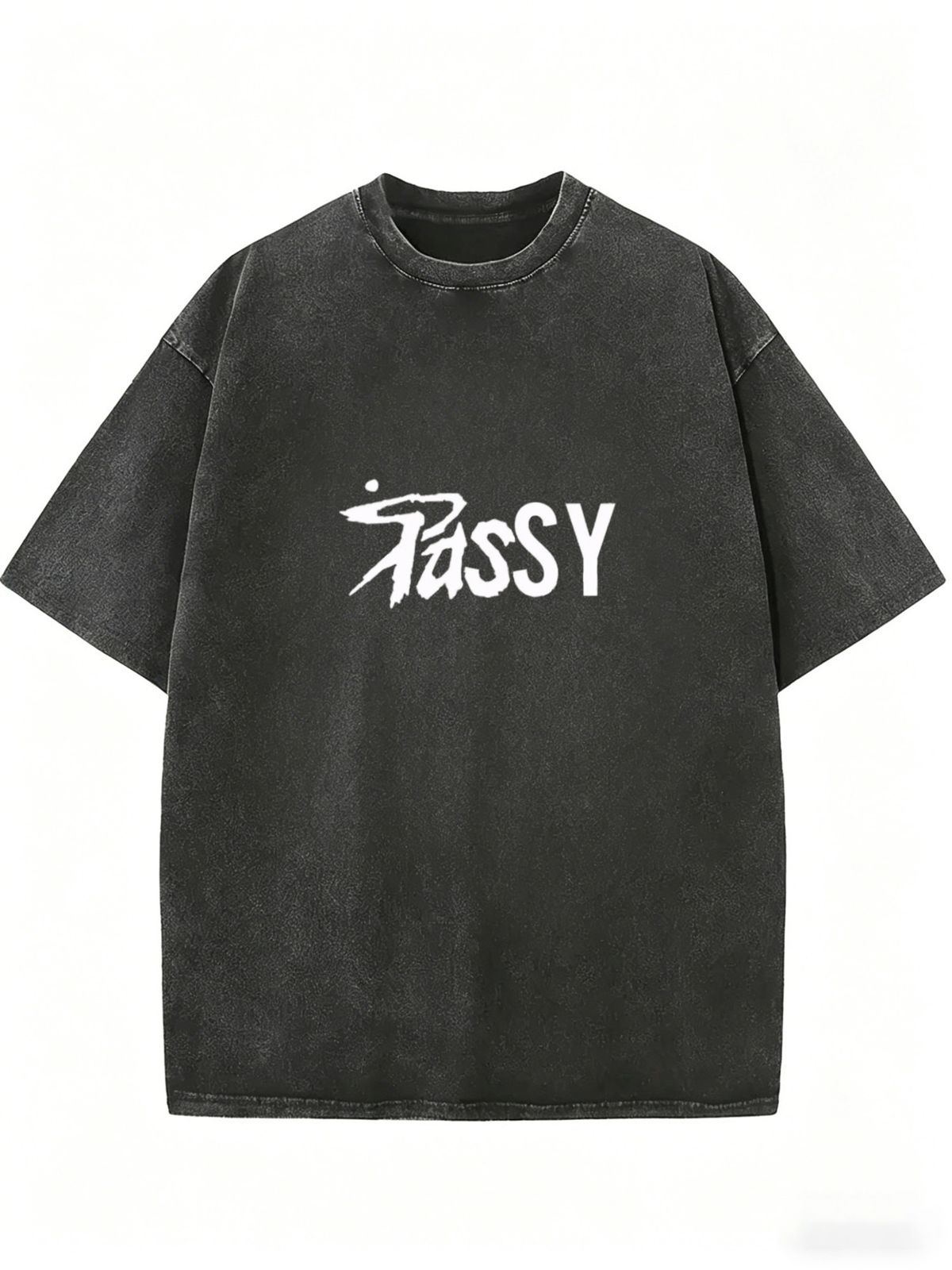 Classic Retro Washed Women Basic Short Sleeve Shirt, Relax Oversized Silhouette, Smooth Cotton Plain Tee For Daily Home Street Summer Lifestyle_ecoleips.com