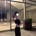 High Cold Imperial Sister Wearing Black One Necked Dress For Women's Summer Temperament, Slim Fit And Slimming, Waist_ecoleips.com