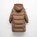 Women's Winter New Fashion Korean Version Medium And Long Coffee Color Retro White Duck Down Jacket Hooded And Thickened_ecoleips.com