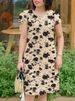 ZANZEA Short Sleeve Bohemian Sundress O Neck Women 2024 Summer Casual Knee-length Dress Daily Floral Print Holiday Short Vestido_ecoleips.com