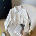 Women's Petite Short Striped Long Sleeved Shirt Jacket Korean Style Versatile Design Early Spring in Stock Real Photos_ecoleips.com