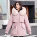 Women's Winter Parka Coat With Faux Fur Hood, Thickened Down Alternative Jacket, Oversized Casual Long Coat For Cold Weather_ecoleips.com