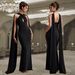 Fashion Women's Casual Elegant Long Skirt Ribbon Solid Color Dress_ecoleips.com
