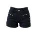 Black Rivet Low-waist Denim Super Short For Women, New Summer Style, American-style Girl Tight-fitting Y2K Slimming Hot_ecoleips.com