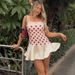 TARUXY Polka Dots Lace Suspenders Dress Women Slim One Shoulder Backless Sexy Mini Dress Summer Vacation Party Female Dress New_ecoleips.com
