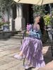 French-style White Elegant Lace Strap Cake For Women, Seaside Vacation Style, Summer 2025 New Long Dress_ecoleips.com