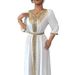 MT048 Middle Eastern Cross-border Foreign Trade Muslim Robe Women's Dress With Lace Tassels, Slim Fit, Elegant And_ecoleips.com