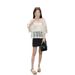 Bell-sleeve Top, Pullover Sun Protection Outerwear, Women's Spring-summer White Mesh Lace Short Chiffon Shirt_ecoleips.com