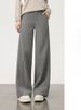 K Women's New High Waisted Straight Leg Pants With Plush And Thick Casual Wide Leg Pants_ecoleips.com