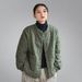 girl Women's Linen Quilted Stand Collar Button Jacket 2025 New Winter Fashion Artistic Personality Short Cotton Coat_ecoleips.com