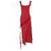 Summer Fashionable Ruffled Patchwork Dress for Women Sexy Elegant Slit European American Style Cross Border New 2025_ecoleips.com