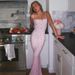 Foreign Trade New Fresh Sweet Style Strap Slim Fit Bodycon Long European And American Floral Dress For Women_ecoleips.com