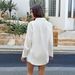 Women's Clothing Women's Elegant Minimalist Cardigan Shirt Solid Color Style Spring Summer Long Sleeve For Formal & Casual_ecoleips.com