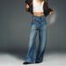 European And American ZA Cross-border RA Foreign Trade Wholesale Leather Patchwork Washed For Women, Baggy Low-waist_ecoleips.com