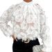 Women's Clothing Spring And Autumn Women's Clothing Off Shoulder Long Sleeved Semi Transparent Fashionable And Elegant Tops_ecoleips.com