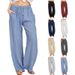 Breathable Linen-Cotton Wide Leg Pants - Elastic Waist Lounge Trousers For Yoga And Casual Wear Breathable Natural Blend_ecoleips.com
