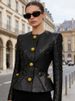 K New Fashion Style Metal Button Slim Fit Leather Jacket Jacket_ecoleips.com