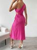 K Elegant And Sexy Sleeveless Off-shoulder Slanted-neck Solid-color Split Dress For Women_ecoleips.com