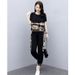 Fashion Sports Suit For Women Plus Size 2025 Summer New Stylish Loose Slimming Casual Short Sleeve Two-Piece Set_ecoleips.com