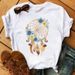 European And American Cross-border Foreign Trade Wholesale Clothing Dreamcatcher Round-neck Plus-size Short-sleeve_ecoleips.com
