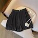 K High Waisted Slimming Pleated Casual Fashion Pleated Ruffle Edge Shorts Spicy Girl Pants Skirt Pants Women_ecoleips.com