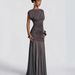 2025 High Fashion Design Slim Fit Bodycon Mesh Patchwork Long Irregular Dress_ecoleips.com