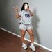 New Casual Sports Solid Color Printed Letter Loose Hooded Sweatshirt Women's Clothing Summer Outfit_ecoleips.com