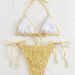 Women’s Clothing Bikini Swimsuit Women's High End Hot Spring Vacation Floral Halter Neck Tie Tight Sexy Beach Swimsuit_ecoleips.com