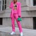 Women's Spring Summer Casual Blazer Suit Set - Professional Office Wear Stretch Comfort Fit Jacket & Pants Two-Piece For Business Travel_ecoleips.com