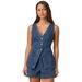 In-stock Cross-border European And American 2025 New Fashion Casual Sleeveless High-waisted Women's Denim Shorts Set_ecoleips.com