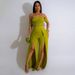 Women's Clothing Casual Suit Tube Top Split Wide Leg Pants_ecoleips.com