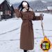 girl Girl Fleece-Lined Thickened Parka For Women, Long Style, 2024 Winter New Workwear Jacket, Niche Design Cotton Coat, Trendy_ecoleips.com