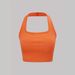 Women's Seamless Ribbed Sleeveless Crop Top Soft Stretchy T-Shirt Vest Versatile Crop Length Multiple Colors Available_ecoleips.com