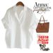 Women's Clothing Retro Style Short Sleeve Shirt Summer Fashion Loose Top White Bat Sleeve Collar All Match_ecoleips.com