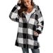 Women's Clothing Soft Fleece Zip-Up Hoodie Coat For Women – Plaid Long Sleeve Jacket With Pockets (8 Colors, S-6XL, Comfort Fit)_ecoleips.com