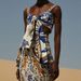 Women's Ethnic Print Ruffled Bikini Set - Stylish Two-Piece Swimsuit With Split Design_ecoleips.com