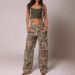 Women's Clothing High Waist Holiday Style Flower Print Suspenders Jumpsuit_ecoleips.com