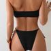 Women's Solid Color Bikini Set Sexy Two-Piece Swimwear for Beach And Pool Triangle Top Ties Versatile Color Palette_ecoleips.com