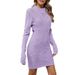 Aria Basics Aria Basics Cross-border Foreign Trade European American Long 2024 Autumn And Winter Solid Color Beaded Long-sleeve Bodycon Knit_ecoleips.com