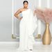 Women's Sexy One-Shoulder Jumpsuit – Stretchy & Breathable Romper For Night Out & Vacation (Black, White, Green, Pink, Red, Blue)_ecoleips.com