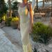 Sexy Off Shoulder Bow Tie Up Suspender Dress Elegant Sleeveless Hollow Slim Knitted Dress Fashion Ruffle Edge Solid Long Dress_ecoleips.com